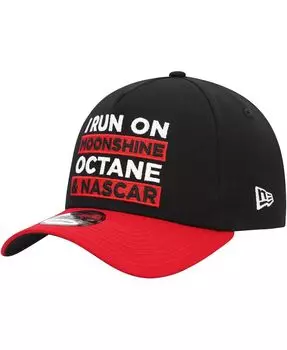 Мужская черная, алая кепка NASCAR 9FORTY Trucker Snapback с А-образной рамкой New Era