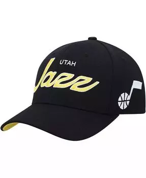 Мужская черная эластичная кепка с застежкой Utah Jazz MVP Team Script 2.0 Mitchell & Ness, черный