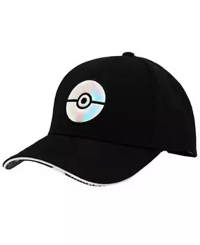 Мужская черная элитная гибкая шляпа из искусственной кожи с изображением покемонов для взрослых с голографической надписью Pokeball… Pokemon, мультиколор