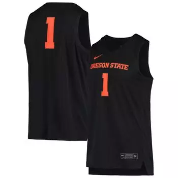 Мужская черная баскетбольная майка #1 Oregon State Beavers реплика Nike