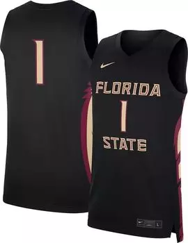 Мужская черная баскетбольная майка Nike Florida State Seminoles #1