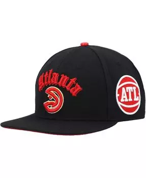 Мужская черная бейсболка Atlanta Hawks Old English Snapback Pro Standard