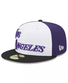 Мужская черная бейсболка Los Angeles Lakers 2022/23 City Edition Official 59FIFTY приталенная кепка New Era