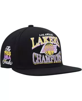 Мужская черная бейсболка Los Angeles Lakers Hardwood Classics SOUL Champions Era Diamond Snapback Hat Mitchell & Ness