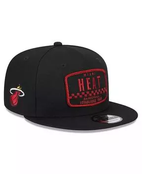 Мужская черная бейсболка с нашивкой финиша 9FIFTY Snapback для игры всех звезд НБА «Майами Хит 2024» (Rally Drive) New Era, черный