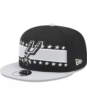 Мужская черная бейсболка San Antonio Spurs Banded Stars 9FIFTY Snapback New Era
