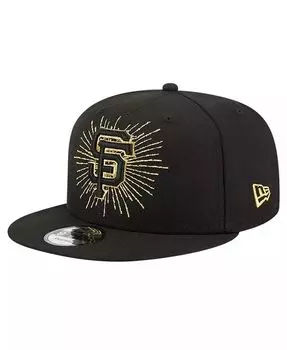 Мужская черная бейсболка San Francisco Giants с металлическим логотипом 9FIFTY Snapback New Era, черный