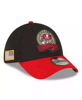 Мужская черная бейсболка Tampa Bay Buccaneers 2022 Salute To Service 39THIRTY Flex Hat New Era, черный