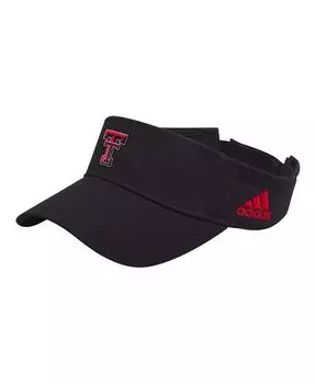 Мужская черная бейсболка Texas Tech Red Raiders с регулируемым козырьком для раздевалки команды Adidas, черный