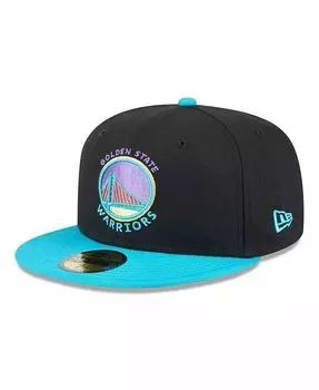 Мужская черная, бирюзовая кепка Golden State Warriors Arcade Scheme 59FIFTY New Era, черный