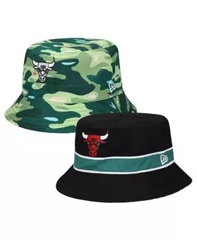 Мужская черная двусторонняя панама Chicago Bulls New Era