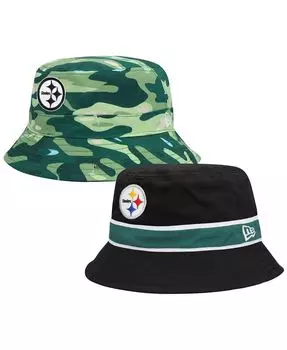 Мужская черная двусторонняя панама Pittsburgh Steelers New Era