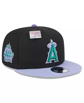 Мужская черная/фиолетовая кепка Snapback Los Angeles Angels Grape Big League Chew Flavor Pack 9FIFTY New Era, черный