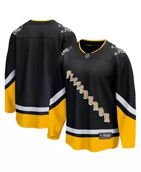 Мужская черная фирменная футболка Pittsburgh Penguins 2021/22 Alternate Premier Breakaway Fanatics