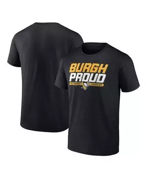 Мужская черная фирменная футболка Pittsburgh Penguins Hometown Collection Burgh Proud Fanatics, черный