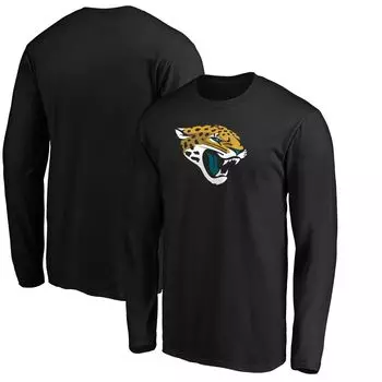 Мужская черная фирменная футболка с длинным рукавом и логотипом команды Jacksonville Jaguar Big & Tall Primary Team Fanatics