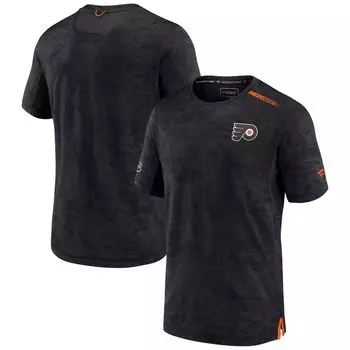 Мужская черная фирменная футболка с камуфляжем премиум-класса Philadelphia Flyers Authentic Pro Rink Fanatics