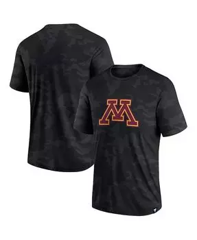 Мужская черная фирменная футболка с камуфляжным логотипом Minnesota Golden Gophers Fanatics, черный