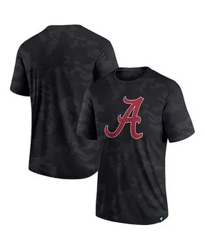 Мужская черная фирменная футболка с камуфляжным логотипом Alabama Crimson Tide Fanatics, черный