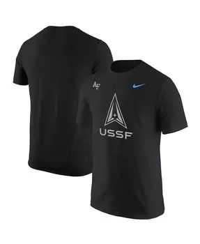 Мужская черная футболка air force falcons space force rivalry logo core Nike, черный