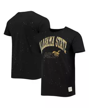 Мужская черная футболка alabama state hornets bleach splatter Original Retro Brand, черный