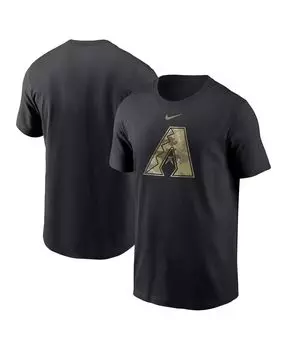 Мужская черная футболка arizona diamondbacks с камуфляжным логотипом team Nike, черный