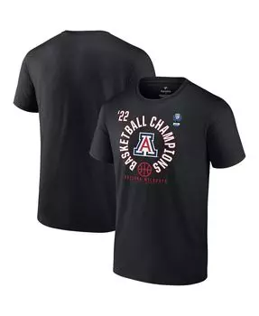 Мужская черная футболка arizona wildcats 2022 pac-12 men's basketball conference tournament champions Fanatics, черный