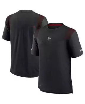 Мужская черная футболка atlanta falcons sideline player uv performance Nike, черный