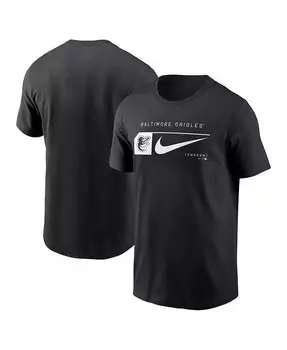 Мужская черная футболка Baltimore Orioles Fashion с рисунком-галочкой Nike, черный