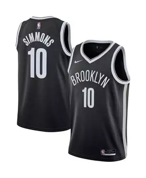 Мужская черная футболка Ben Simmons Brooklyn Nets 2021/22 Swingman — Icon Edition Nike