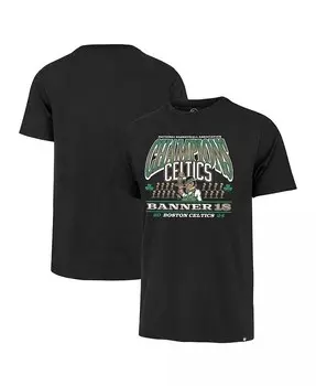 Мужская черная футболка Boston Celtics с 18-кратным победителем финала НБА с баннером Франклина '47 Brand, черный