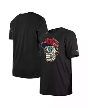 Мужская черная футболка Boston Red Sox Sugar Skulls New Era, черный