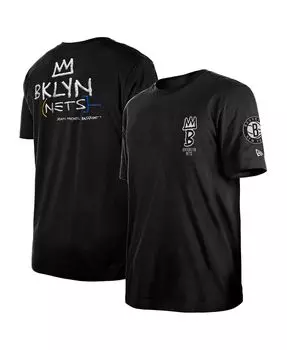 Мужская черная футболка brooklyn nets 2022/23 city edition elite pack New Era, черный