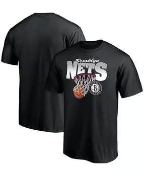 Мужская черная футболка Brooklyn Nets Balanced Floor Fanatics