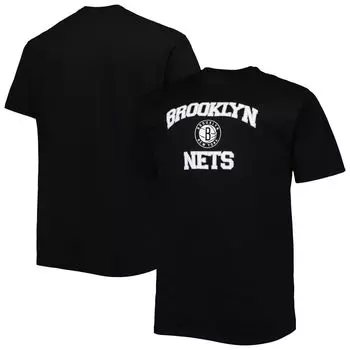 Мужская черная футболка Brooklyn Nets Big & Tall Heart & Soul