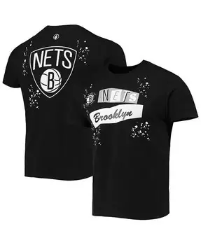 Мужская черная футболка Brooklyn Nets Confetti Fisll, черный