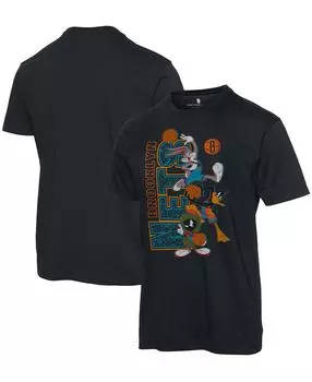 Мужская черная футболка brooklyn nets space jam 2 street ballin' Junk Food, черный