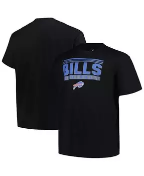 Мужская черная футболка Buffalo Bills Big Tall Pop Fanatics, черный