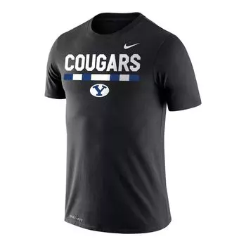 Мужская черная футболка BYU Cougars Team DNA Legend Performance Nike