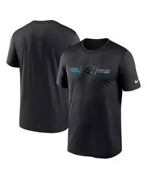 Мужская черная футболка Carolina Panthers Horizontal Lockup Legend Performance Nike, черный