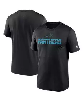 Мужская черная футболка carolina panthers legend microtype performance Nike, черный