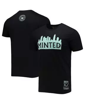 Мужская черная футболка charlotte fc minted skyline Mitchell &amp; Ness, черный
