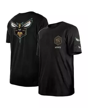 Мужская черная футболка charlotte hornets 2022/23 city edition elite pack New Era, черный
