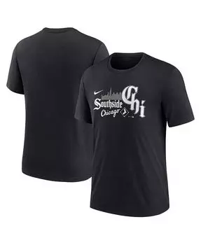 Мужская черная футболка Chicago White Sox City Connect Tri-Blend Nike, черный