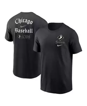 Мужская черная футболка Chicago White Sox City Connect 2-Hit Nike