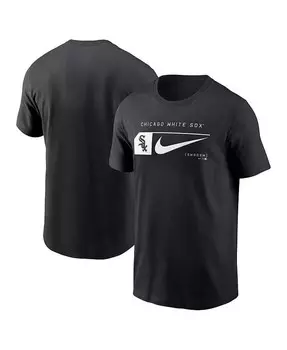 Мужская черная футболка Chicago White Sox Fashion с рисунком-галочкой Nike, черный