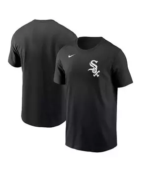 Мужская черная футболка Chicago White Sox Fuse с надписью Nike, черный