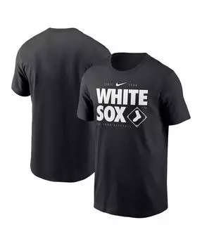 Мужская черная футболка chicago white sox local team Nike, черный