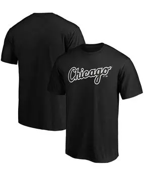 Мужская черная футболка chicago white sox с официальной надписью wordmark Fanatics, черный