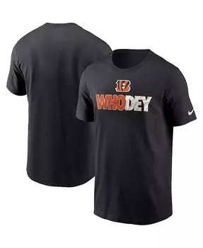 Мужская черная футболка Cincinnati Bengals Local Essential Nike, черный